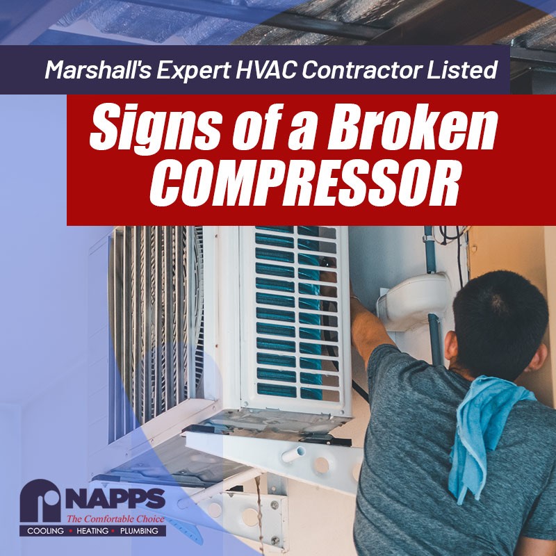 Signs of broken compressor